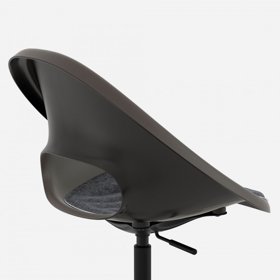 ELDBERGET/MALSKAR çalışma sandalyesi, siyah-koyu gri