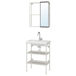 ENHET/TVALLEN banyo mobilyası seti, beyaz