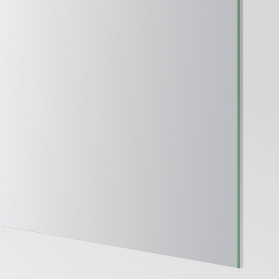 AULI/MEHAMN sürgü kapak, beyaz-ağartılmış meşe görünümlü aynalı cam