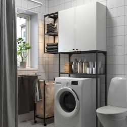 ENHET çamaşır odası ve banyo için raf kombinasyonu, beyaz-antrasit