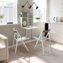NORBERG/TERJE mutfak masası takımı, beyaz-knisa açık gri