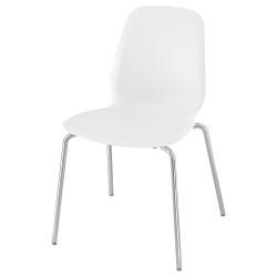 LIDAS/SEFAST sandalye, beyaz-krom kaplama