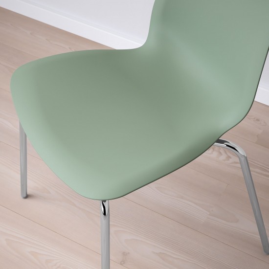 LIDAS/SEFAST sandalye, yeşil-krom kaplama