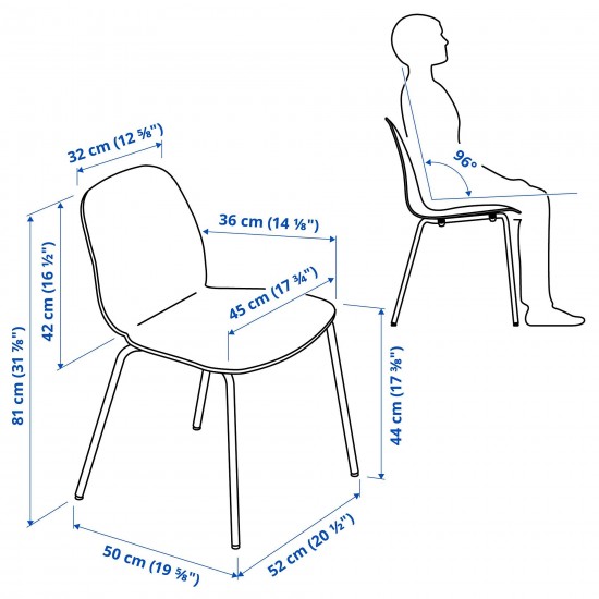 LIDAS/SEFAST sandalye, yeşil-krom kaplama