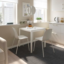 MELLTORP/LIDAS mutfak masası takımı, beyaz