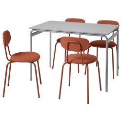 GRASALA/ÖSTÖNÖ mutfak masası takımı, gri-Remmarn kırmızı-kahverengi