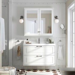 TANNFORSEN/RUTSJÖN lavabo dolabı kombinasyonu, beyaz