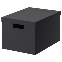 TJENA kapaklı kutu, siyah