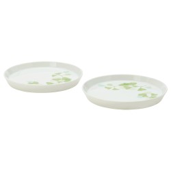 STILENLIG tatlı tabağı seti, beyaz-yeşil