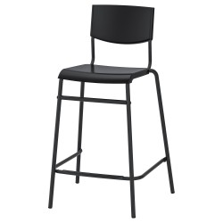STIG bar sandalyesi, siyah