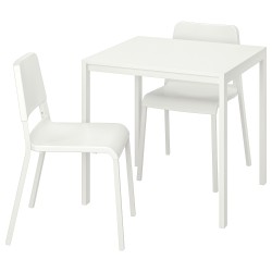 MELLTORP/TEODORES mutfak masası takımı, beyaz