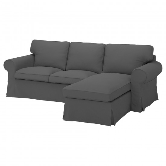 EKTORP 2'li kanepe ve uzanma koltuğu, hallarp gri