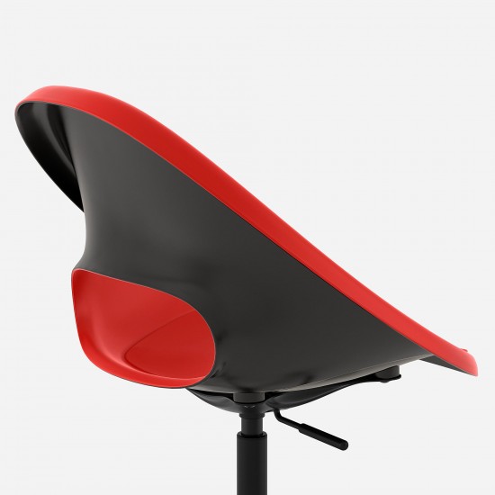 ELDBERGET/MALSKAR çalışma sandalyesi, kırmızı-siyah