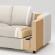 VIMLE 4'lü köşe kanepe ve uzanma koltuğu, gunnared orta gri