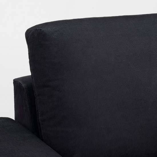 VIMLE 3'lü kanepe ve uzanma koltuğu, saxemara mavi-siyah