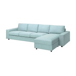 VIMLE 3'lü kanepe ve uzanma koltuğu, saxemara açık mavi