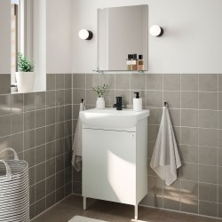 NYSJÖN/BJÖRKAN banyo mobilyası seti, beyaz