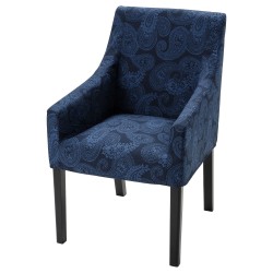 SAKARIAS kolçaklı kumaş sandalye, kvillsfors koyu mavi