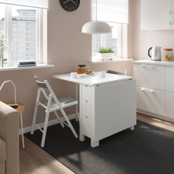 NORDEN/TERJE mutfak masası takımı, beyaz-knisa açık gri