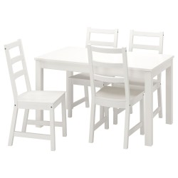 LANEBERG/NORDVIKEN yemek masası takımı, beyaz