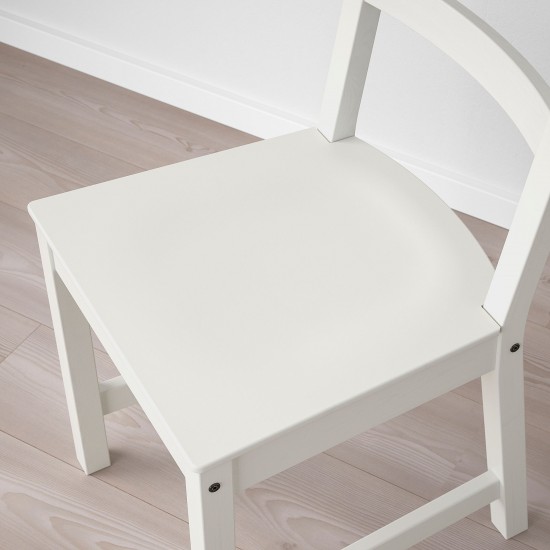 LANEBERG/NORDVIKEN yemek masası takımı, beyaz