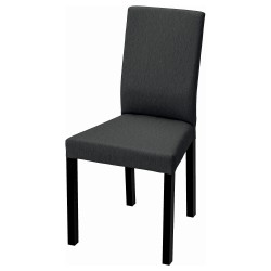 KATTIL kumaş sandalye, knisa koyu gri-siyah