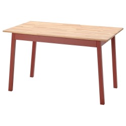 PINNTORP mutfak masası, açık antika vernik-kırmızı