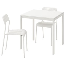 MELLTORP/ADDE mutfak masası takımı, beyaz