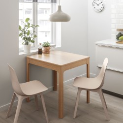 EKEDALEN/ODGER mutfak masası takımı, meşe-beyaz bej