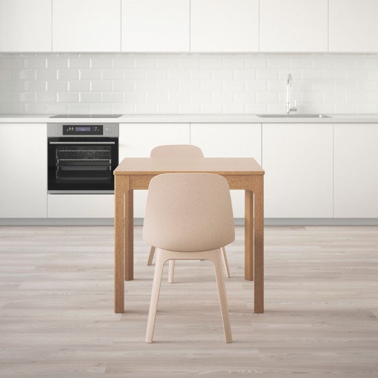EKEDALEN/ODGER mutfak masası takımı, meşe-beyaz bej