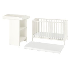 SMAGÖRA/PELLEPLUTT bebek mobilya seti, beyaz