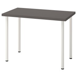 LINNMON/ADILS çalışma masası, koyu gri-beyaz
