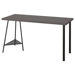 LAGKAPTEN/TILLSLAG çalışma masası, koyu gri-siyah