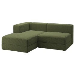 JATTEBO 2,5 kişilik kanepe, samsala koyu sarı-yeşil