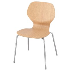 SIGTRYGG/SEFAST sandalye, meşe-krom kaplama