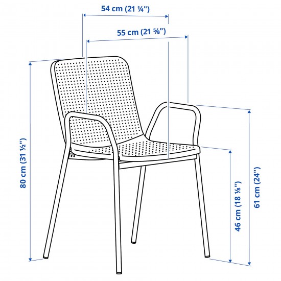 TORPARÖ katlanabilir masa ve sandalye seti, beyaz/açık gri-mavi