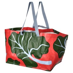 BASTUA çanta, yaprak desenli mavi-yeşil