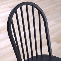 SKOGSTA ahşap sandalye, siyah
