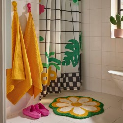 KARRKNIPPROT banyo paspası, çiçek desenli
