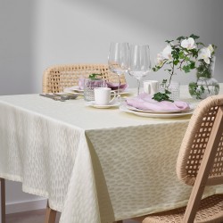 LIGUSTER masa örtüsü, desenli beyaz