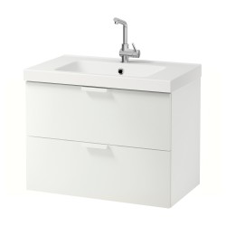 GODMORGON/ODENSVIK lavabo dolabı kombinasyonu, beyaz