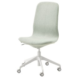 LANGFJALL çalışma sandalyesi, gunnared açık yeşil-beyaz