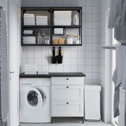 ENHET çamaşır odası ve mutfak için dolap kombinasyonu, beyaz-dekoratif beyaz