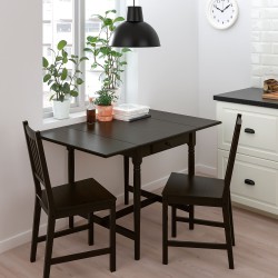 INGATORP/STEFAN mutfak masası takımı, siyah