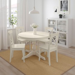 INGATORP/INGOLF yemek masası takımı, beyaz