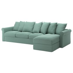 GRÖNLID 3'lü kanepe ve uzanma koltuğu, ljungen açık yeşil