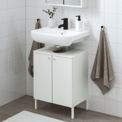 NYSJÖN/BJÖRKAN lavabo dolabı kombinasyonu, beyaz