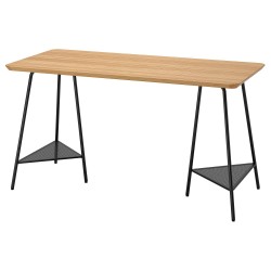 ANFALLARE/TILLSLAG çalışma masası, bambu-siyah