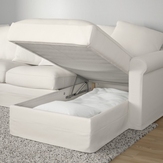 GRÖNLID 2'li yataklı kanepe ve uzanma koltuğu, Inseros beyaz