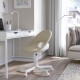 ELDBERGET/MALSKAR çalışma sandalyesi, bej-beyaz